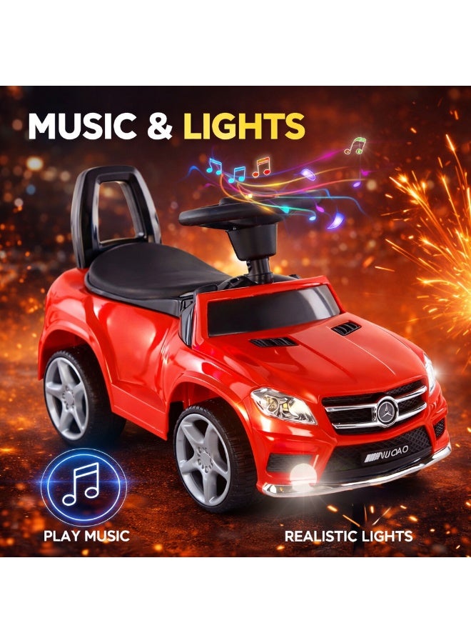 StarMarz Premium Ride-On Push Car – Foot-to-Floor Baby Car with Steering Wheel, Backrest Support & Smooth Wheels – Indoor/Outdoor Toddler Ride-On Toy (1–5Years) – Red - Image 3